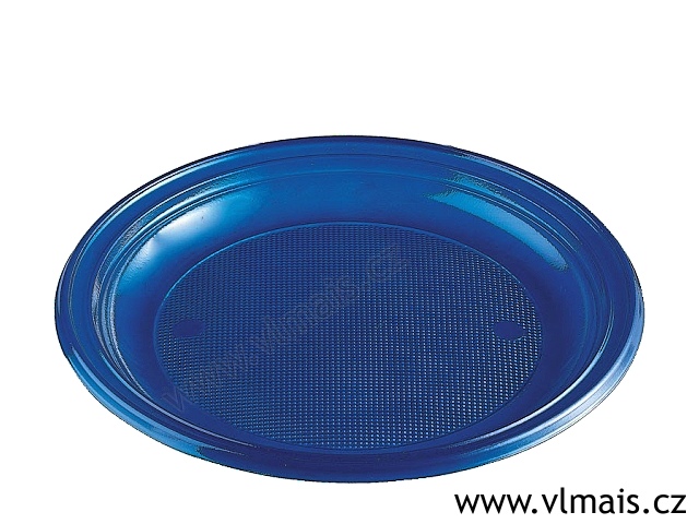 Plastové talíře barevné modré mělké 205 mm PS