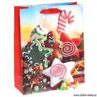 Vánoční papírová dárková taška L - 022940, výhodné balení